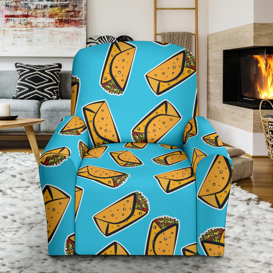Burrito Print Design LKS301 Recliner Slipcover with Pocket