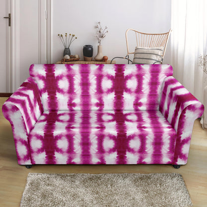 Tie Dye Dark Pink Print Design LKS303 Loveseat Couch Slipcover