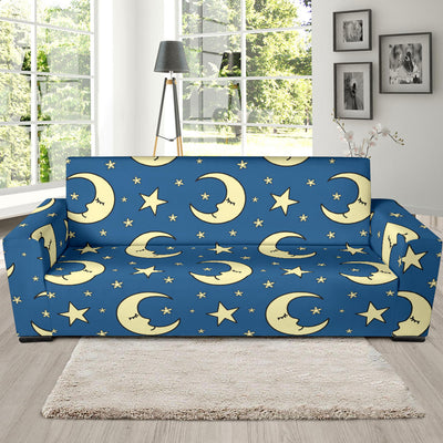 Moon Night Pattern Print Design 03 Sofa Slipcover