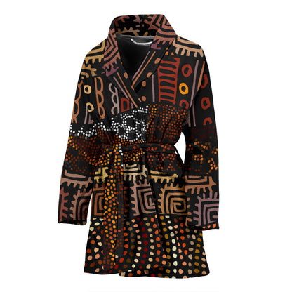 African Pattern Print Design 07 Women Bathrobe