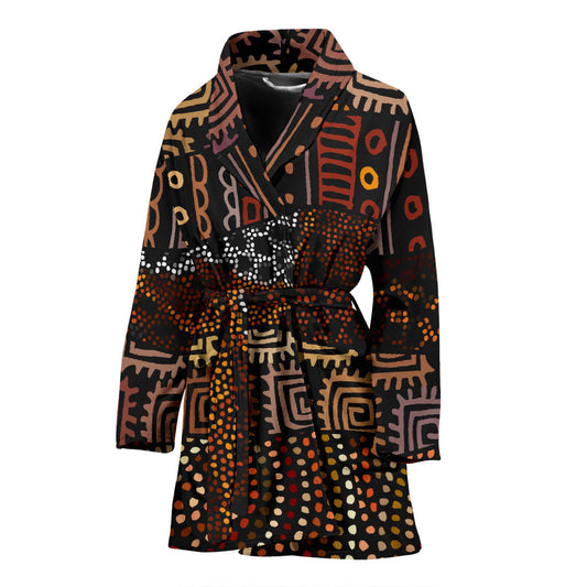 African Pattern Print Design 07 Women Bathrobe