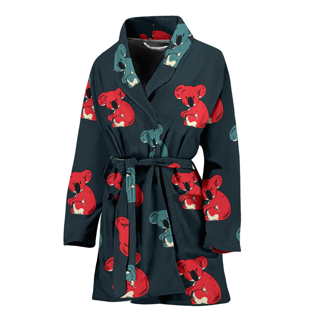 Koala Pattern Print Design 02 Women Bathrobe