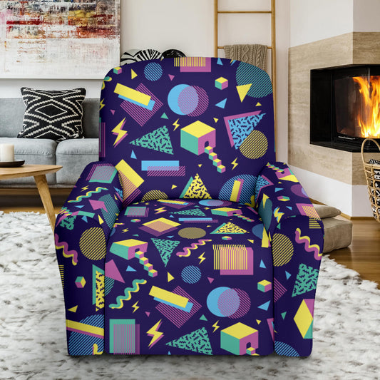 Geometric Print Design LKS401 Recliner Slipcover with Pocket