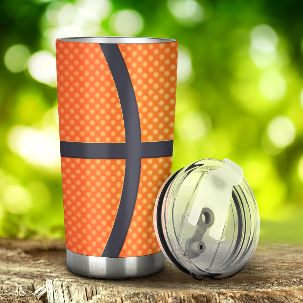 Basketball Texture Print Pattern Tumbler