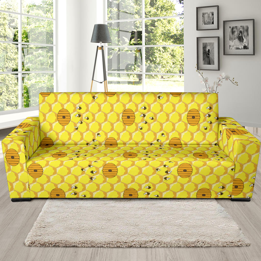 Honey Bee Print Design LKS303 Sofa Slipcover