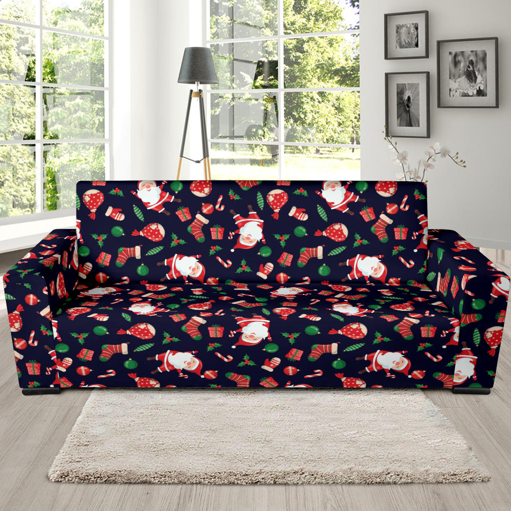 Santa Christmas Themed Print Design LKS304 Sofa Slipcover