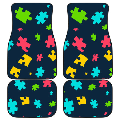 Autism Awareness Colorful Design Print Car Floor Mats Front Back