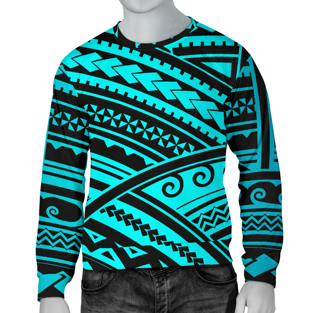 Polynesian Tribal Men Long Sleeve Sweatshirt
