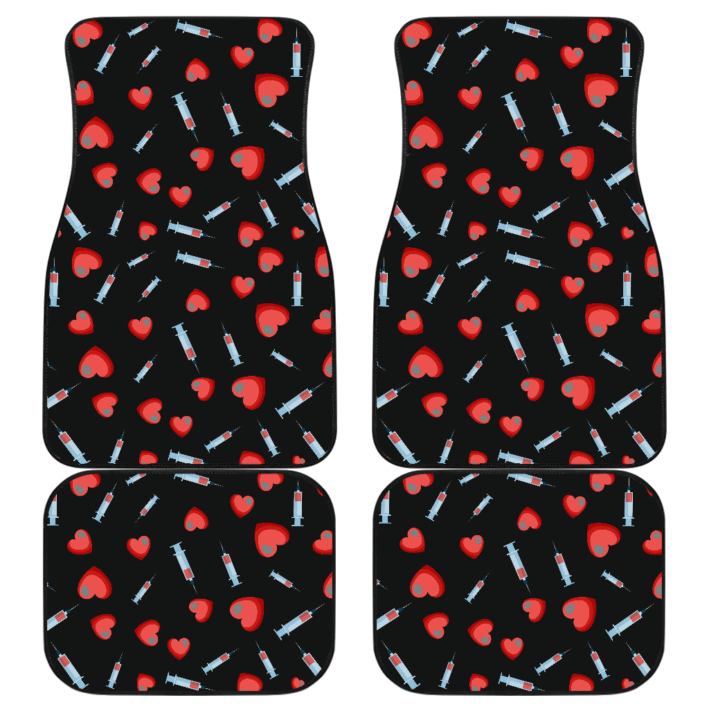 Phlebotomist Medical Concept Car Floor Mats Front Back