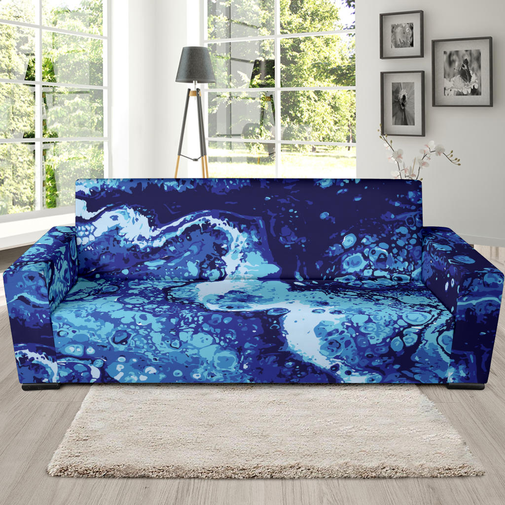 Ocean Liquid Pattern Print Design A03 Sofa Slipcover