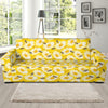 Bee Daisy Pattern Print Design 06 Sofa Slipcover