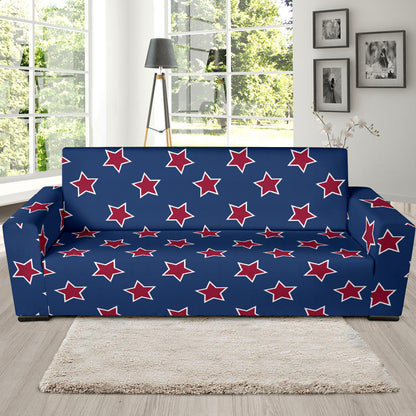 Star Red Blue Print Design LKS301 Sofa Slipcover