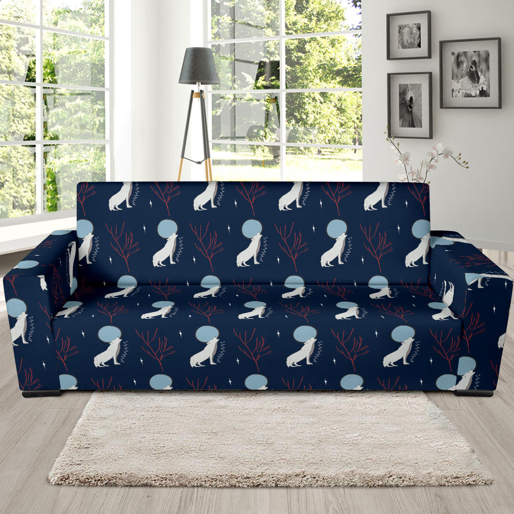 Wolf Moon Print Design LKS304 Sofa Slipcover