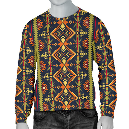 Kente Classic Design African Print Men Long Sleeve Sweatshirt