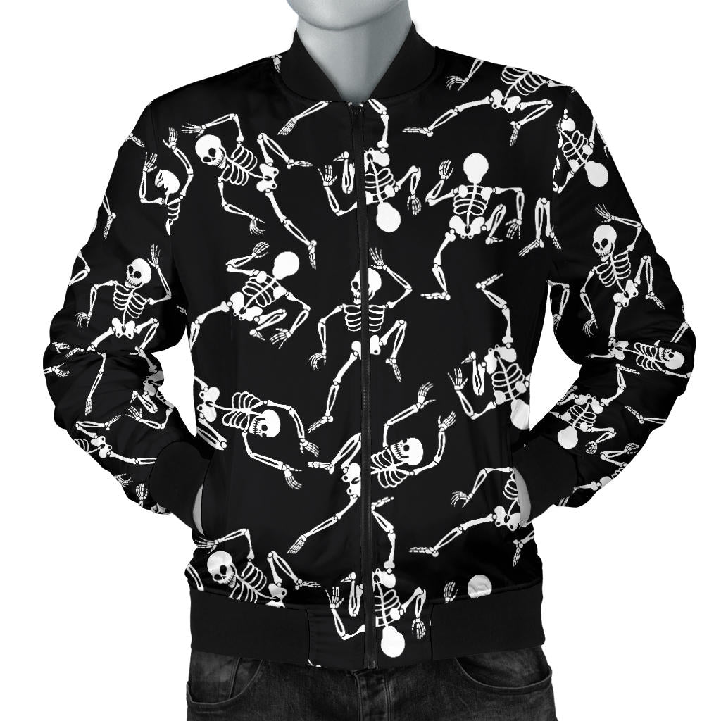 Skeleton Style Print Men Bomber Jacket