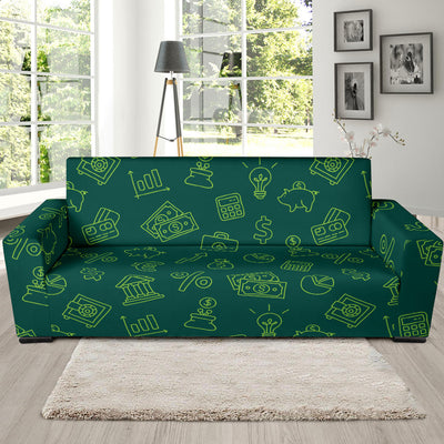 Accounting Financial Pattern Print Design 02 Sofa Slipcover