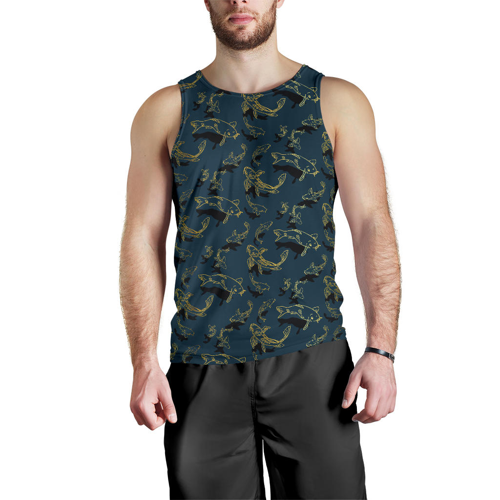 Koi Carp Cute Design Themed Print Men Tank Top
