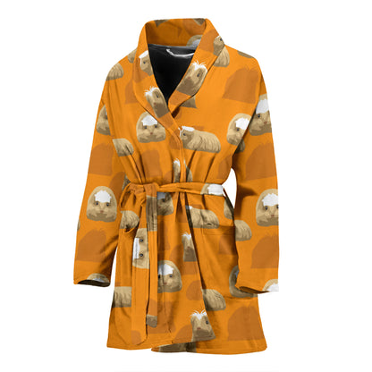 Guinea Pig Print Design LKS403 Women Bathrobe