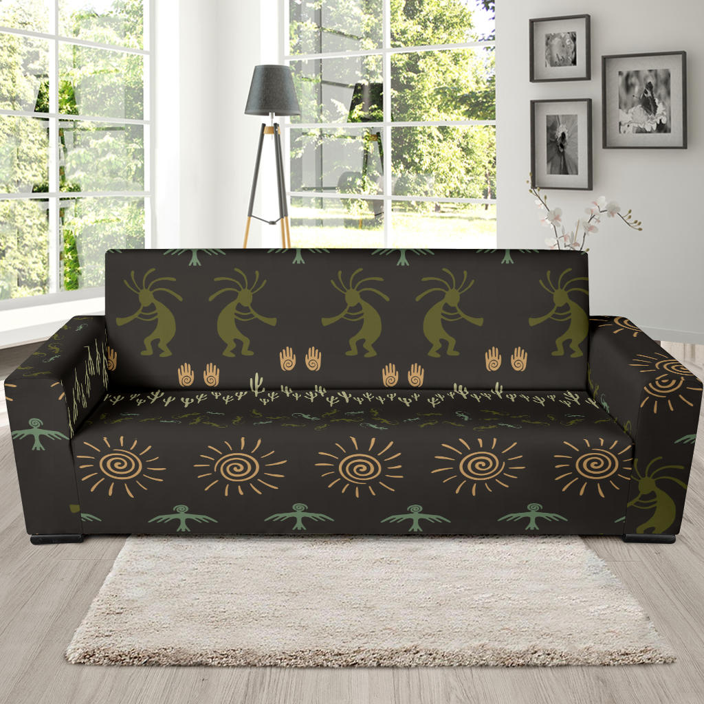 Mayan Pattern Print Design 04 Sofa Slipcover