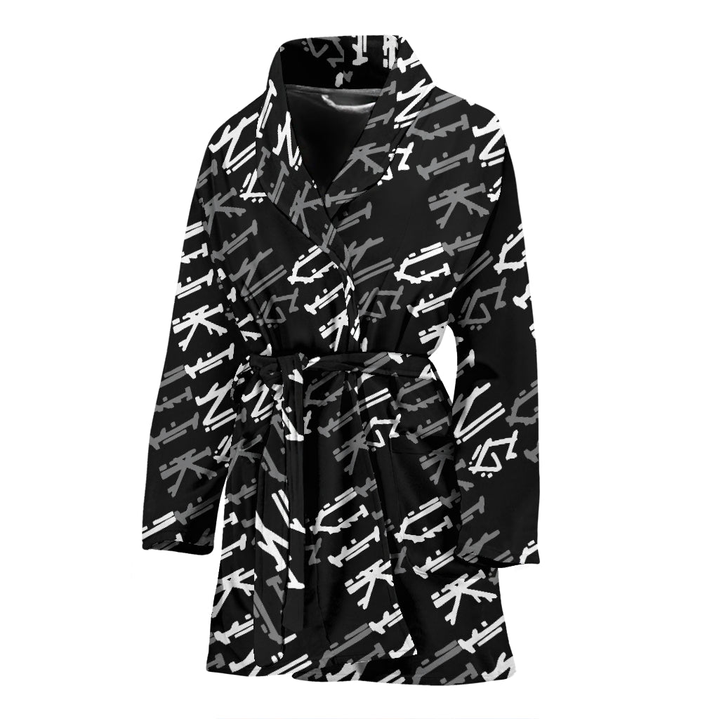 Vikings Print Design LKS306 Women Bathrobe