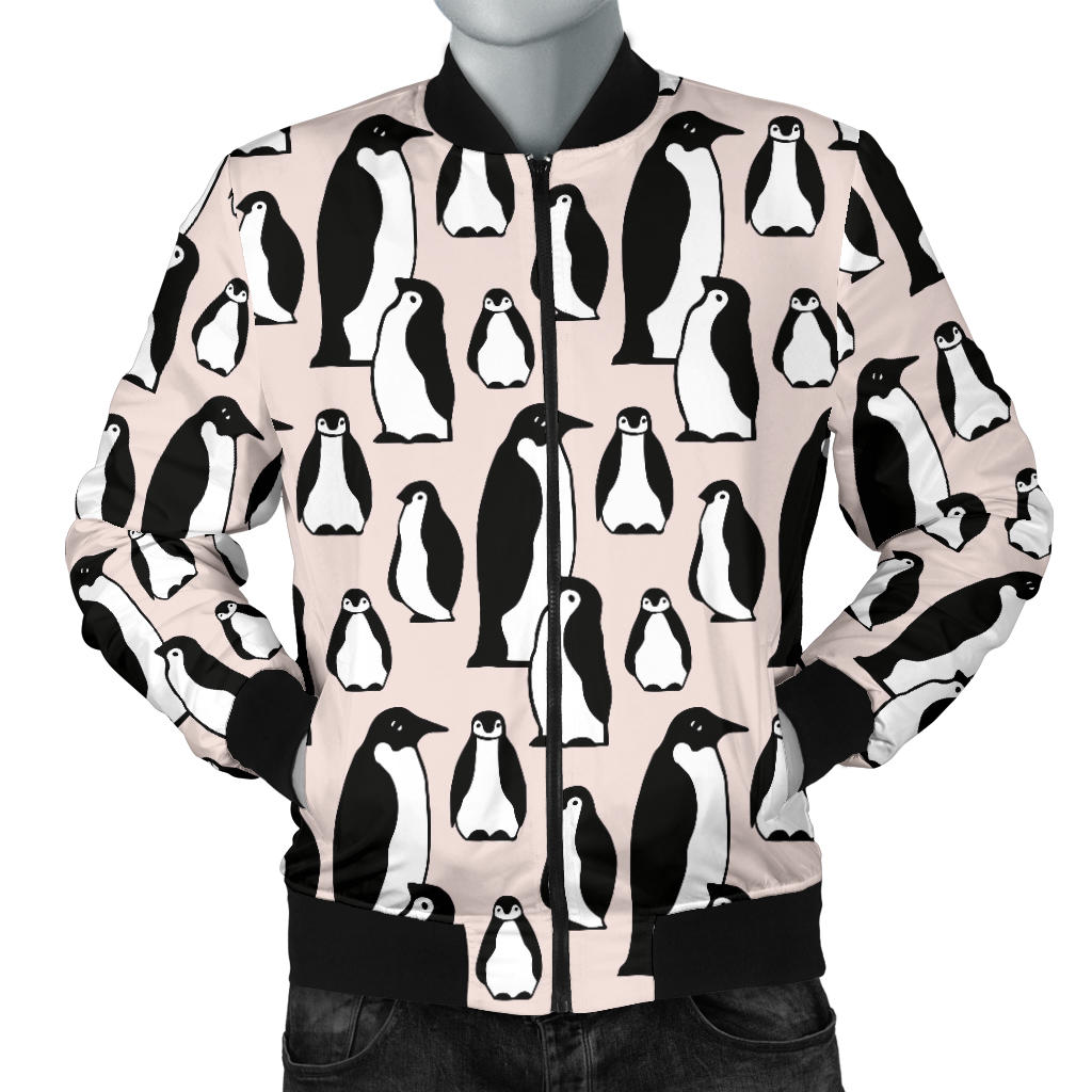 Penguin Themed Men Bomber Jacket