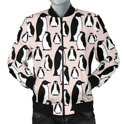 Penguin Themed Men Bomber Jacket