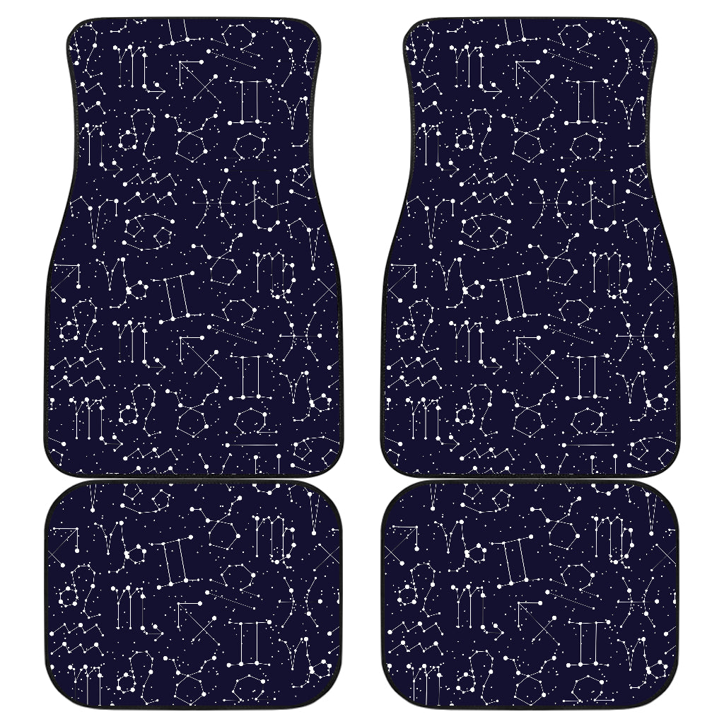 Zodiac Pattern Design Print Car Floor Mats Front Back