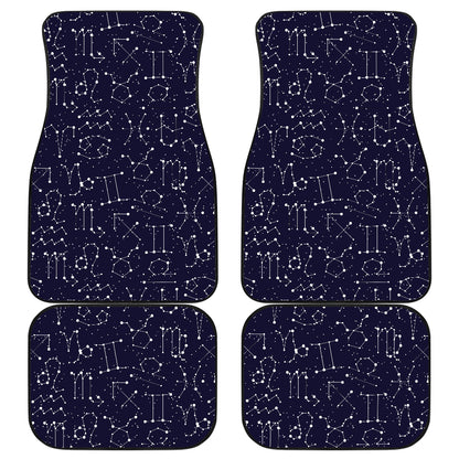 Zodiac Pattern Design Print Car Floor Mats Front Back