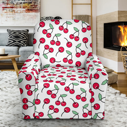 Cherry Pattern Print Design 03 Recliner Slipcover with Pocket
