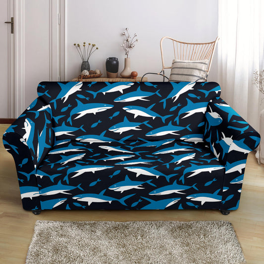 Shark Print Design LKS303 Loveseat Couch Slipcover