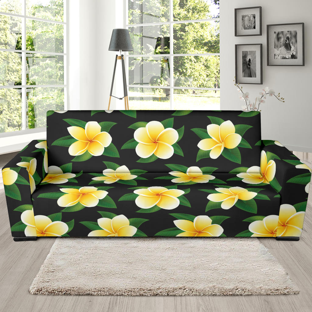 Plumeria Pattern Print Design A03 Sofa Slipcover