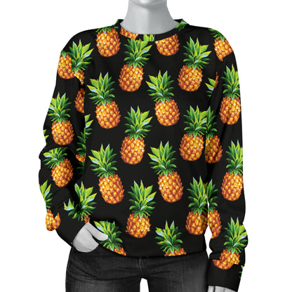 Pineapple Cute Print Design Pattern Women Long Sleeve Sweatshirt