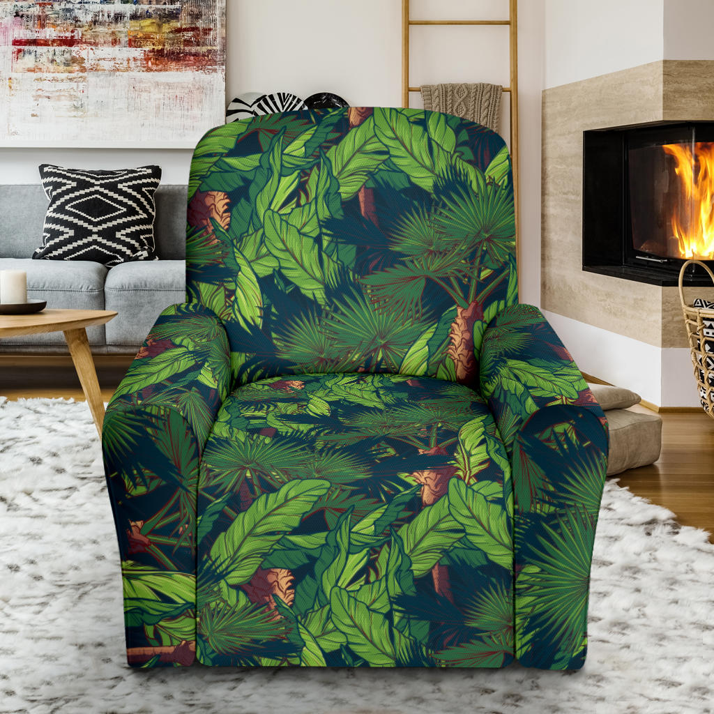 Rainforest Pattern Print Design A01 Recliner Slipcover with Pocket