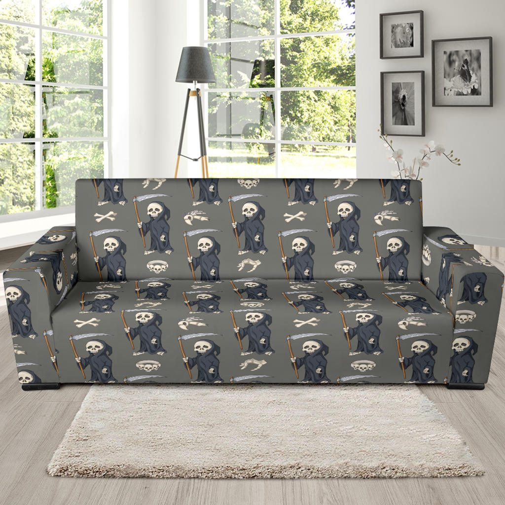 Skeleton Print Design LKS308 Sofa Slipcover