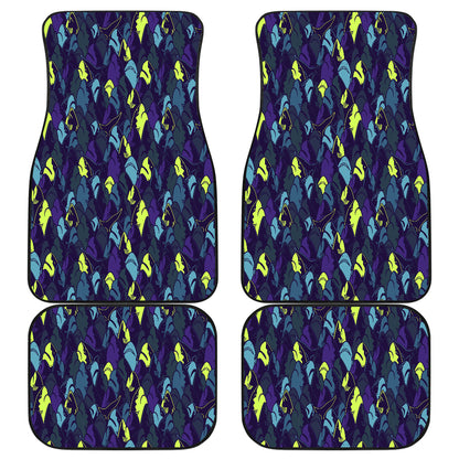 Shark Neon color Print Car Floor Mats Front Back