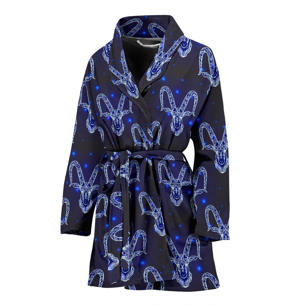 Goat Print Design LKS401 Women Bathrobe