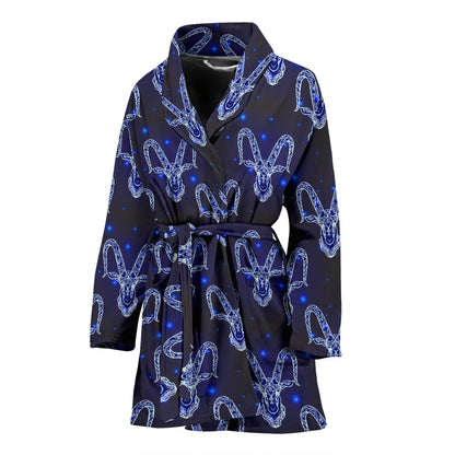Goat Print Design LKS401 Women Bathrobe