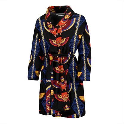 Totem Print Design LKS301 Men Bathrobe