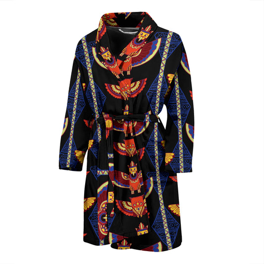 Totem Print Design LKS301 Men Bathrobe