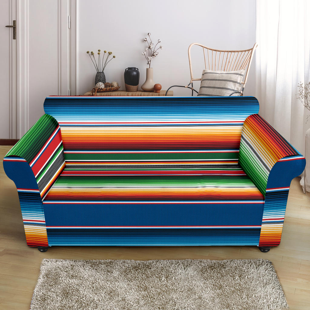 Serape Print Design LKS303 Loveseat Couch Slipcover