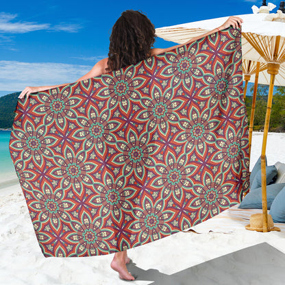 Bohemian Pattern Print Design 03 Sarong Pareo Wrap