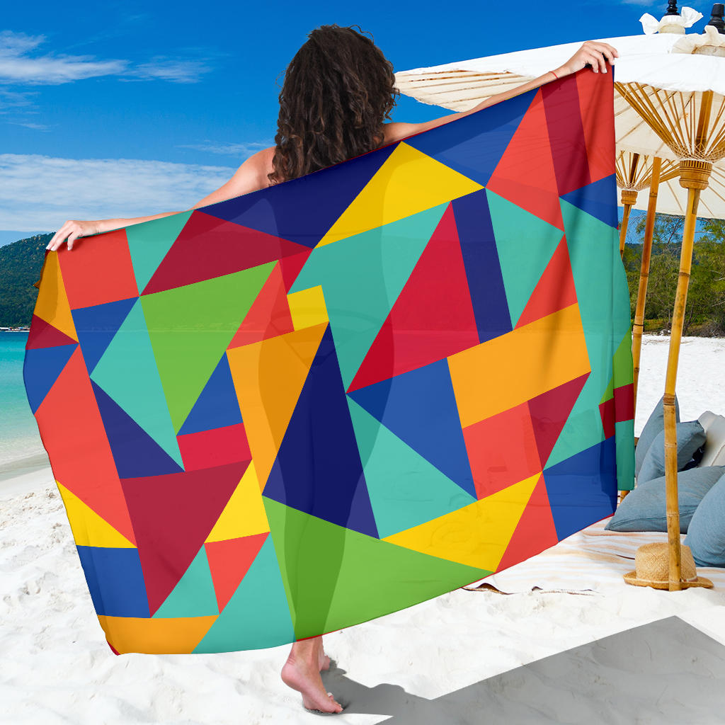 Mosaic Pattern Print Design 01 Sarong Pareo Wrap