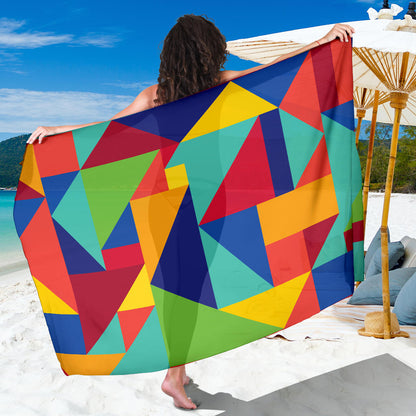 Mosaic Pattern Print Design 01 Sarong Pareo Wrap