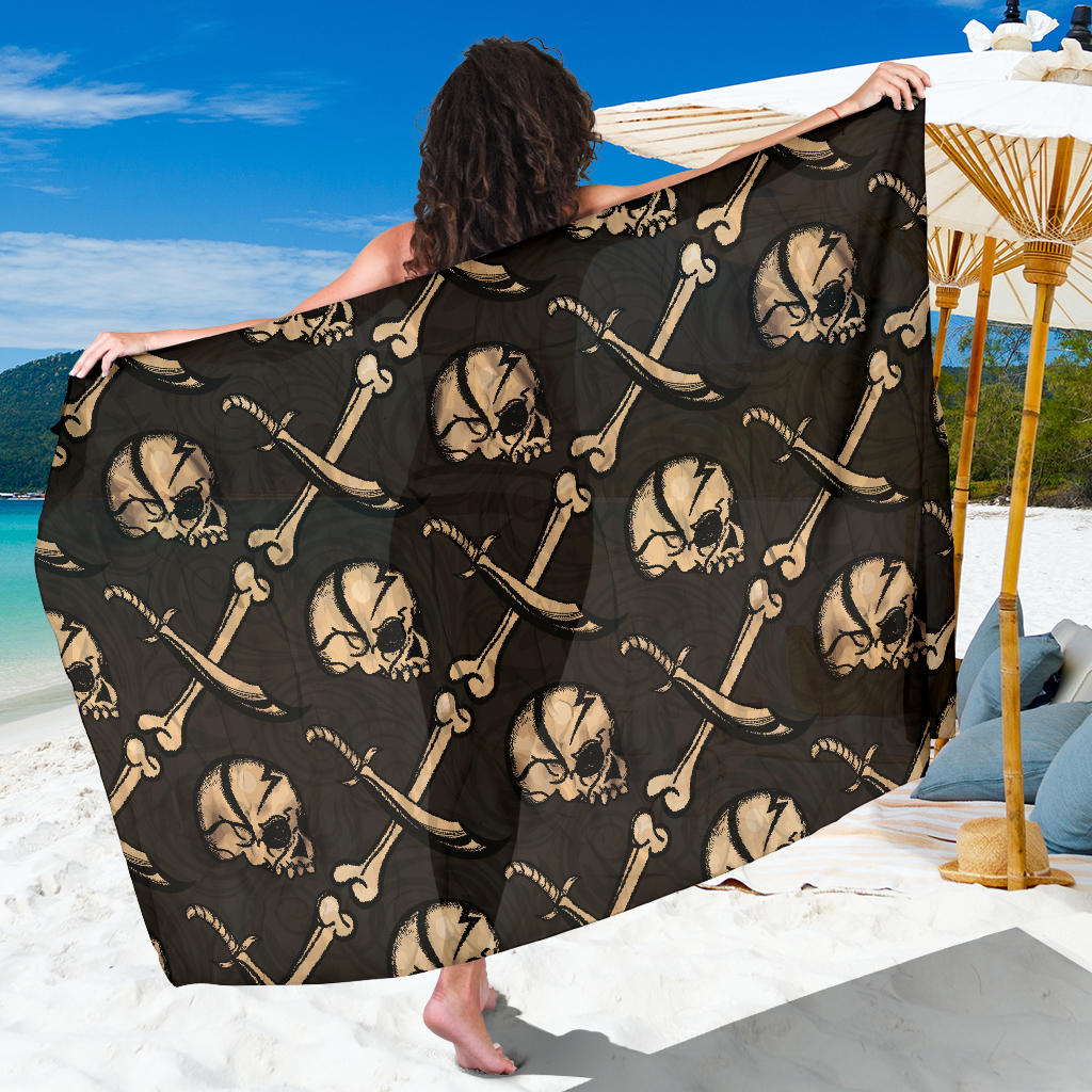 Pirate Pattern Print Design A03 Sarong Pareo Wrap