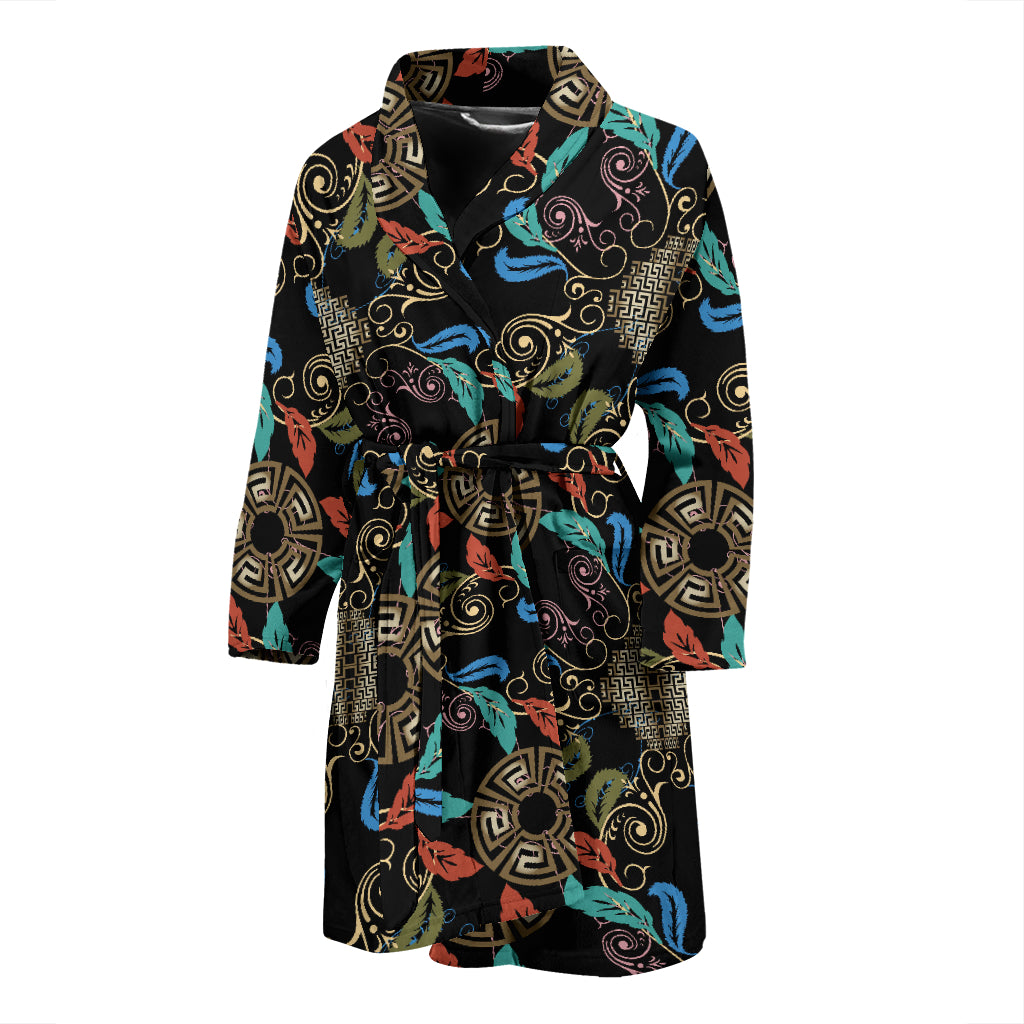 Ancient Greek Print Design LKS308 Men Bathrobe