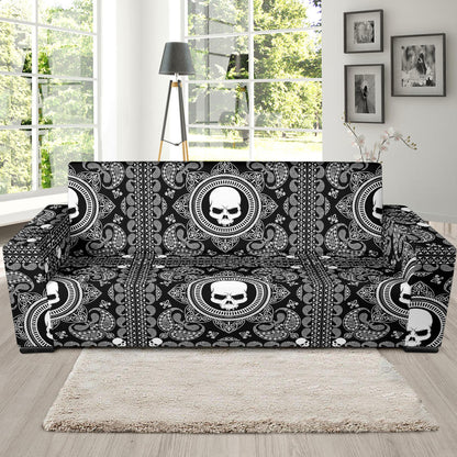 Bandana Skull Print Design LKS303 Sofa Slipcover