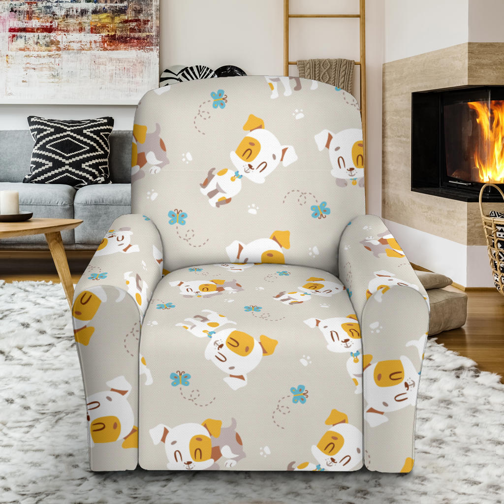 Russell Terriers Print Design LKS306 Recliner Slipcover with Pocket
