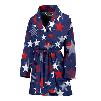 Star Print Design LKS304 Women Bathrobe