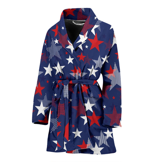 Star Print Design LKS304 Women Bathrobe