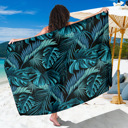 Palm Leaf Pattern Print Design A03 Sarong Pareo Wrap